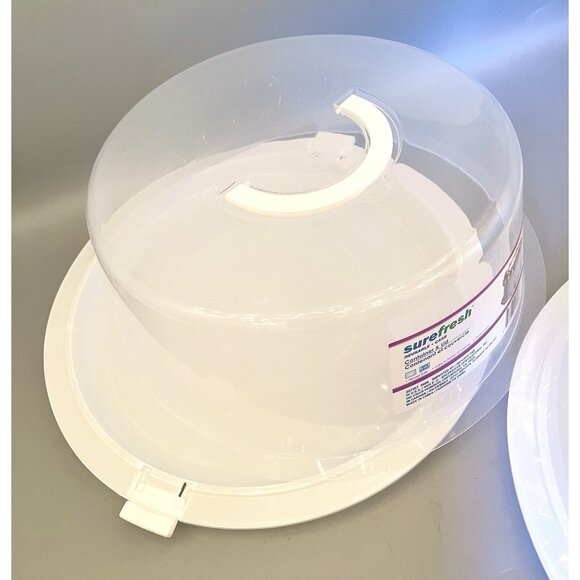 2 Surefresh Reusable Cake Carriers w Lid Handle Bake Sale Cakewalk Caterer - Picture 4 of 7